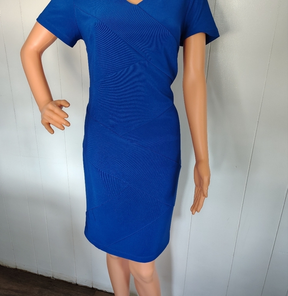 AB Studio Dress Color Blue  Size 8 - Picture 2 of 10